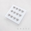 OPEN-HEART NESTING HEART WITHIN A HEART 316L SURGICAL STEEL L-SHAPE NOSE BOX
